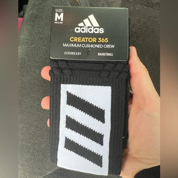 Adidas creator 365 basketball socks size M mens 6.5-9 - Picture 1 of 2